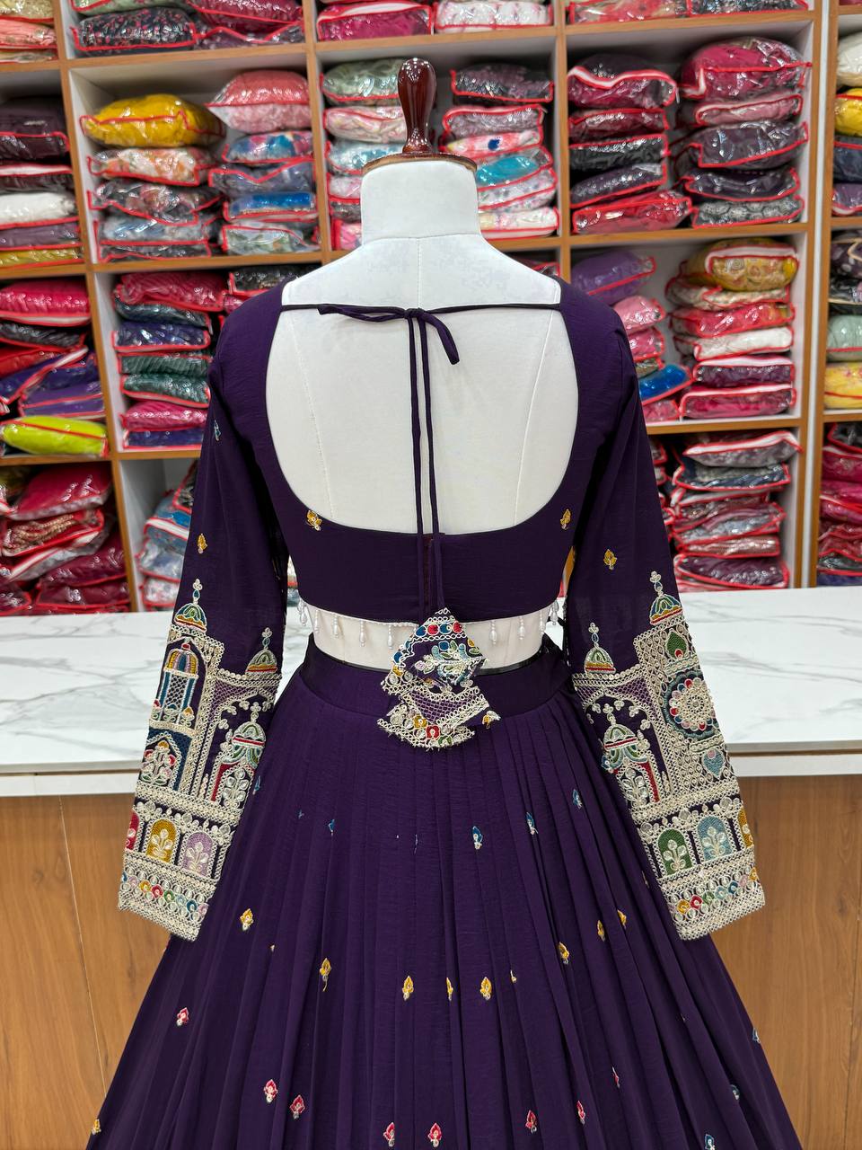 Full Stitched Vichitra Silk Lehenga Choli