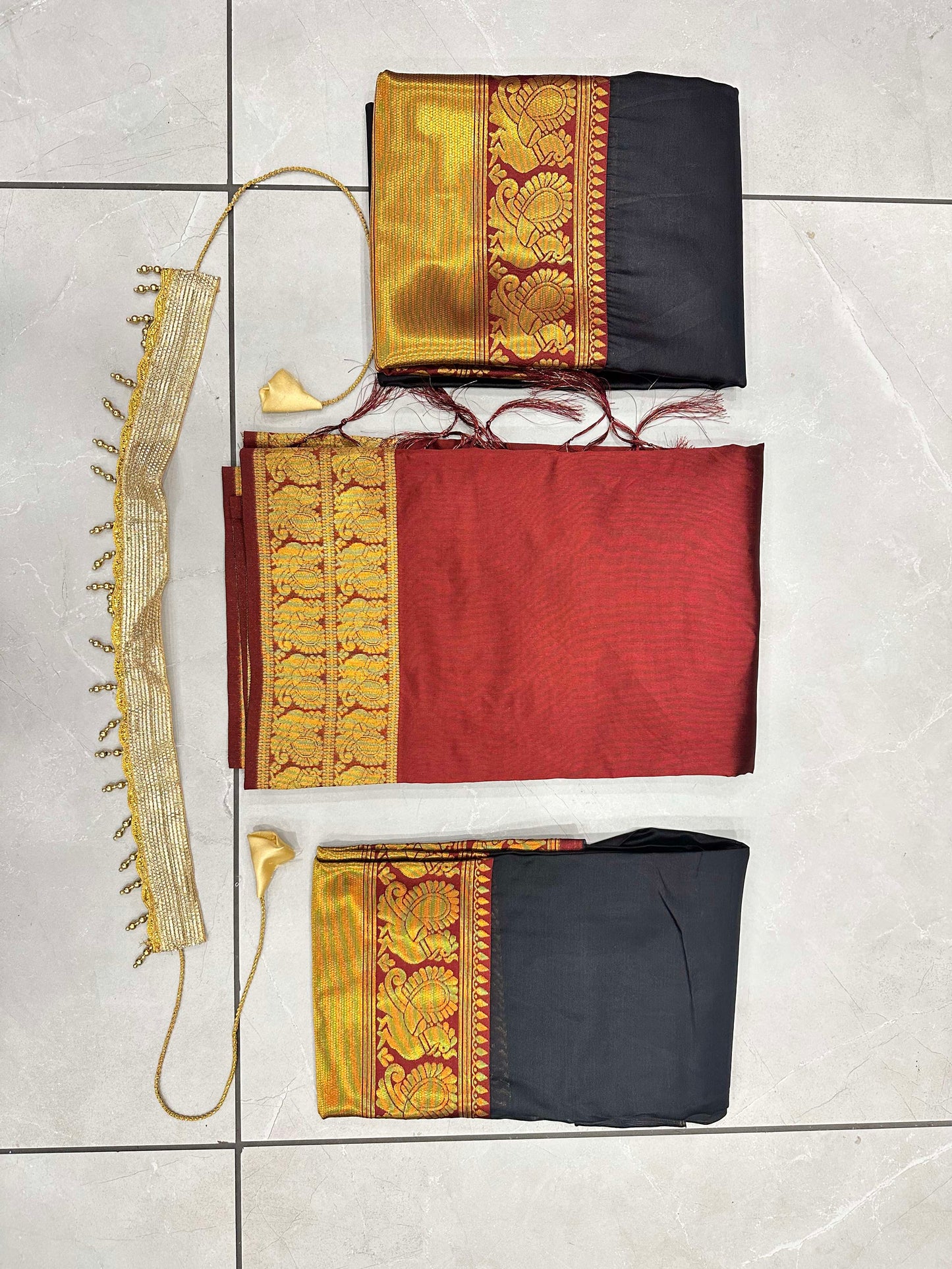 Awesome Designer Zari Silk Half Saree Lehenga South Indian Style With Belt