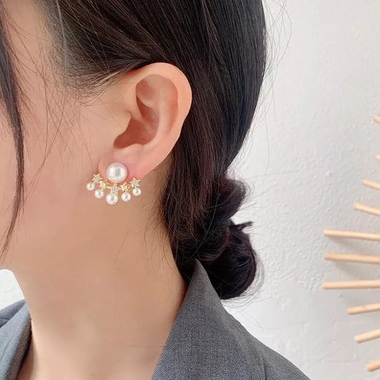 Attractive Pearl Gold Plated Imitation Earrings For Women