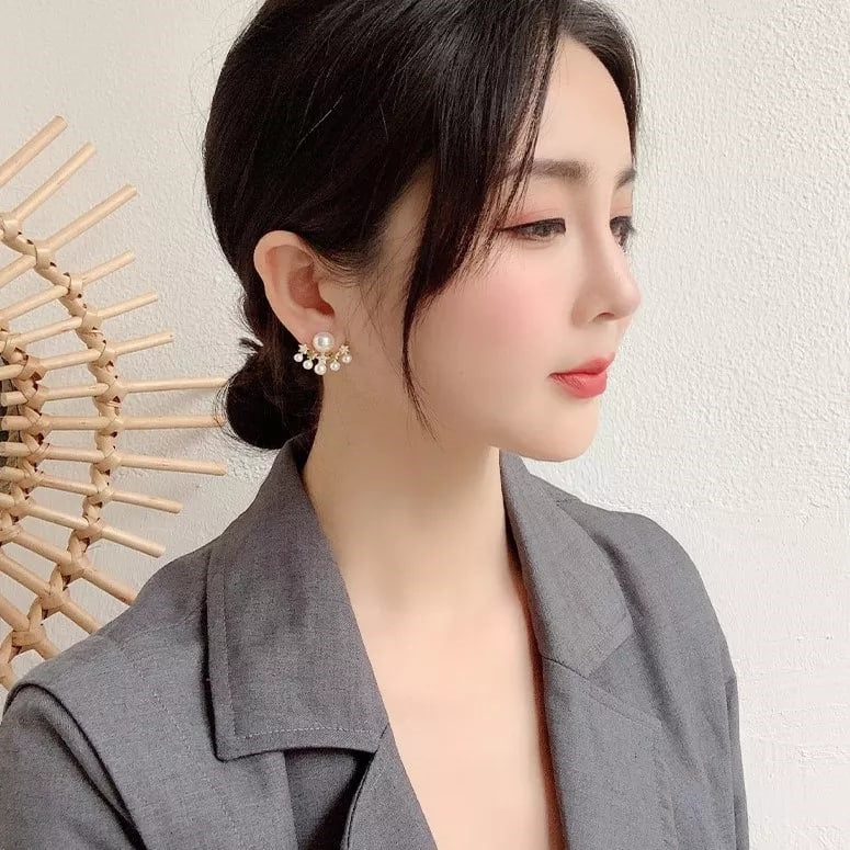 Attractive Pearl Gold Plated Imitation Earrings For Women