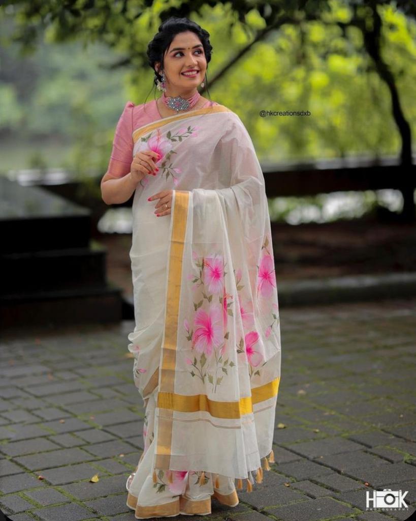 Unique Nylon Organza Printed Work Saree Blouse For Wedding Wear