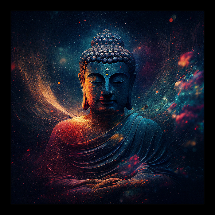 Buddha Art Framed Painting on Wooden Frame Ready to Hang in Perfect