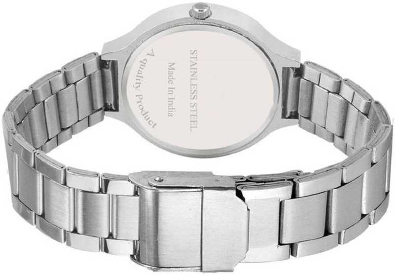 Silver Dial Tone Metal Strap Watch For Women