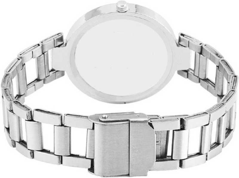 Silver Dial Tone Metal Strap Watch For Women