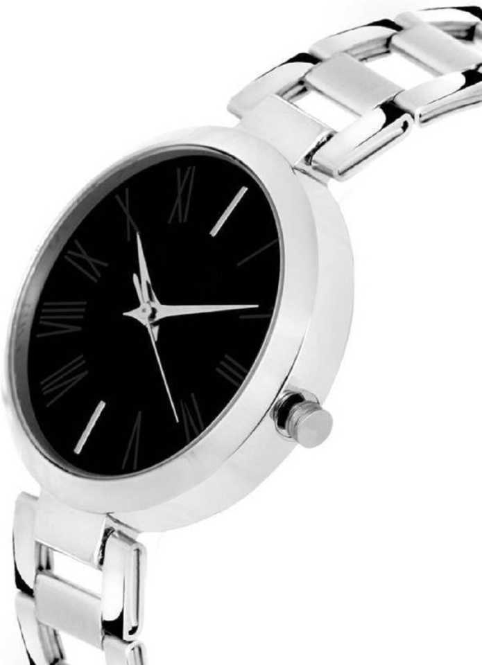 Silver Dial Tone Metal Strap Watch For Women