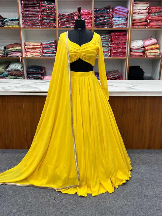 Awesome Designer Zari Silk Half Saree Lehenga South Indian Style With –
