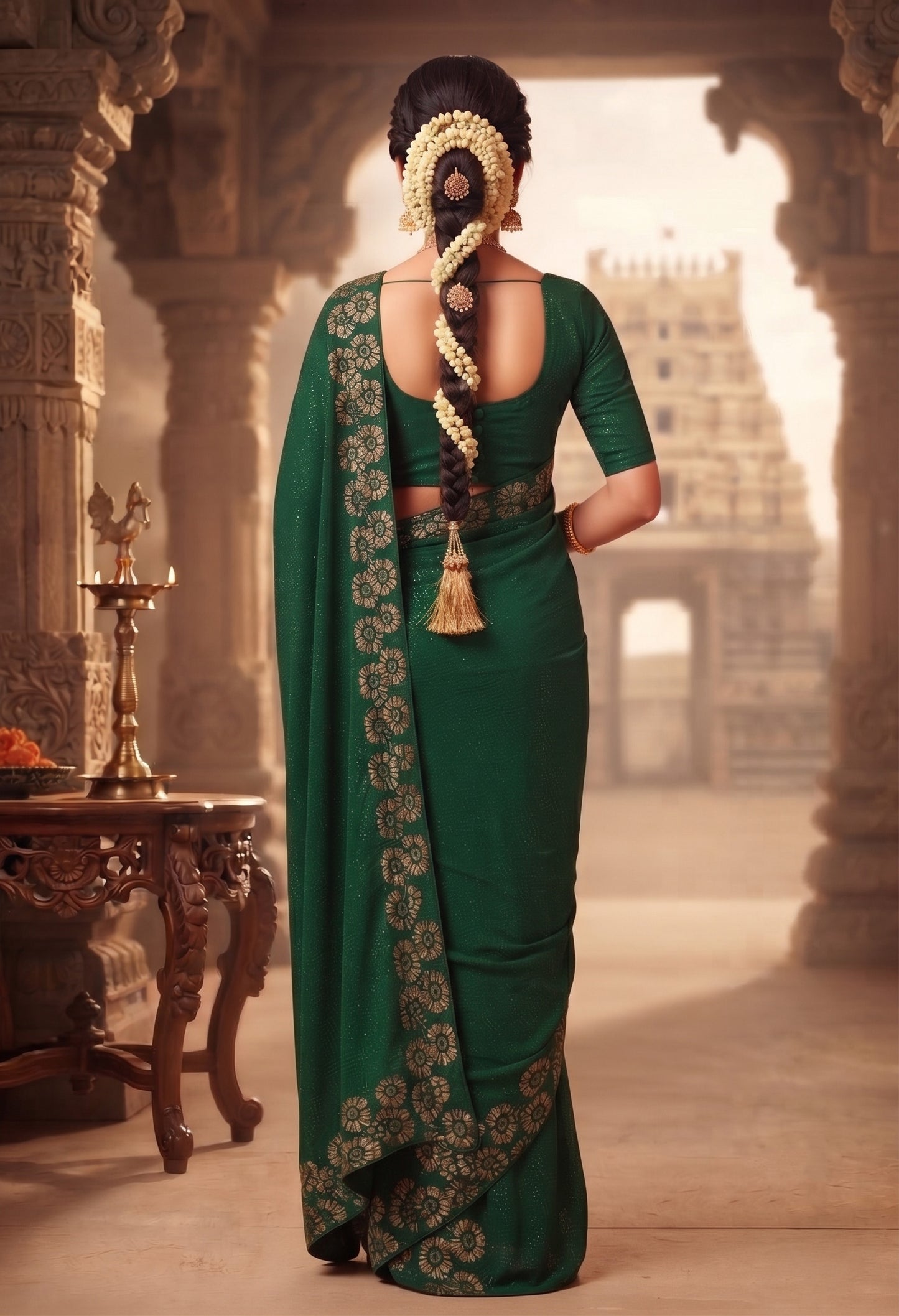 Heavy 60 Gram Georgette Sequins Work Saree