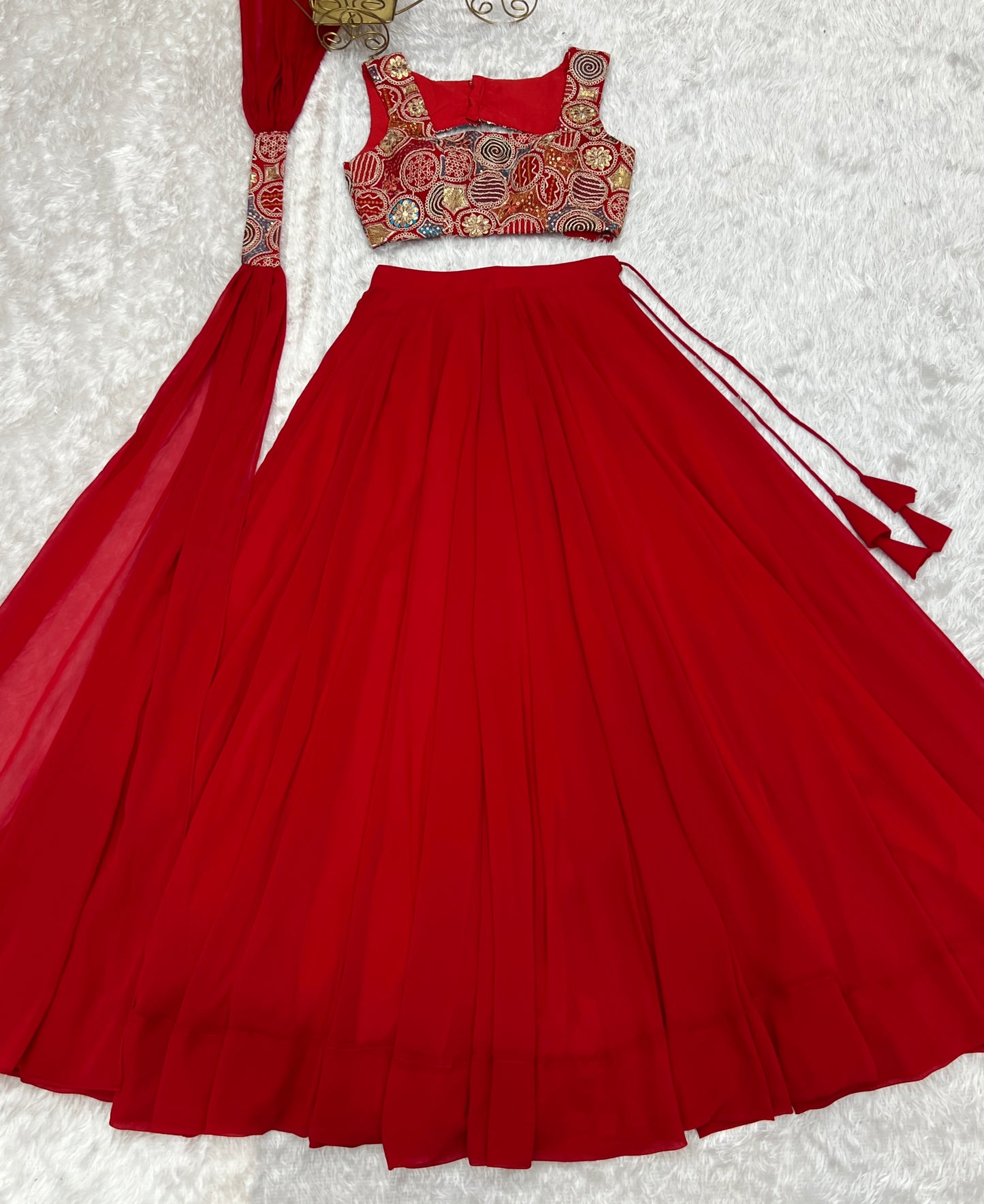 Ready To Wear Georgette Lehenga Choli with 8 Meter Flair