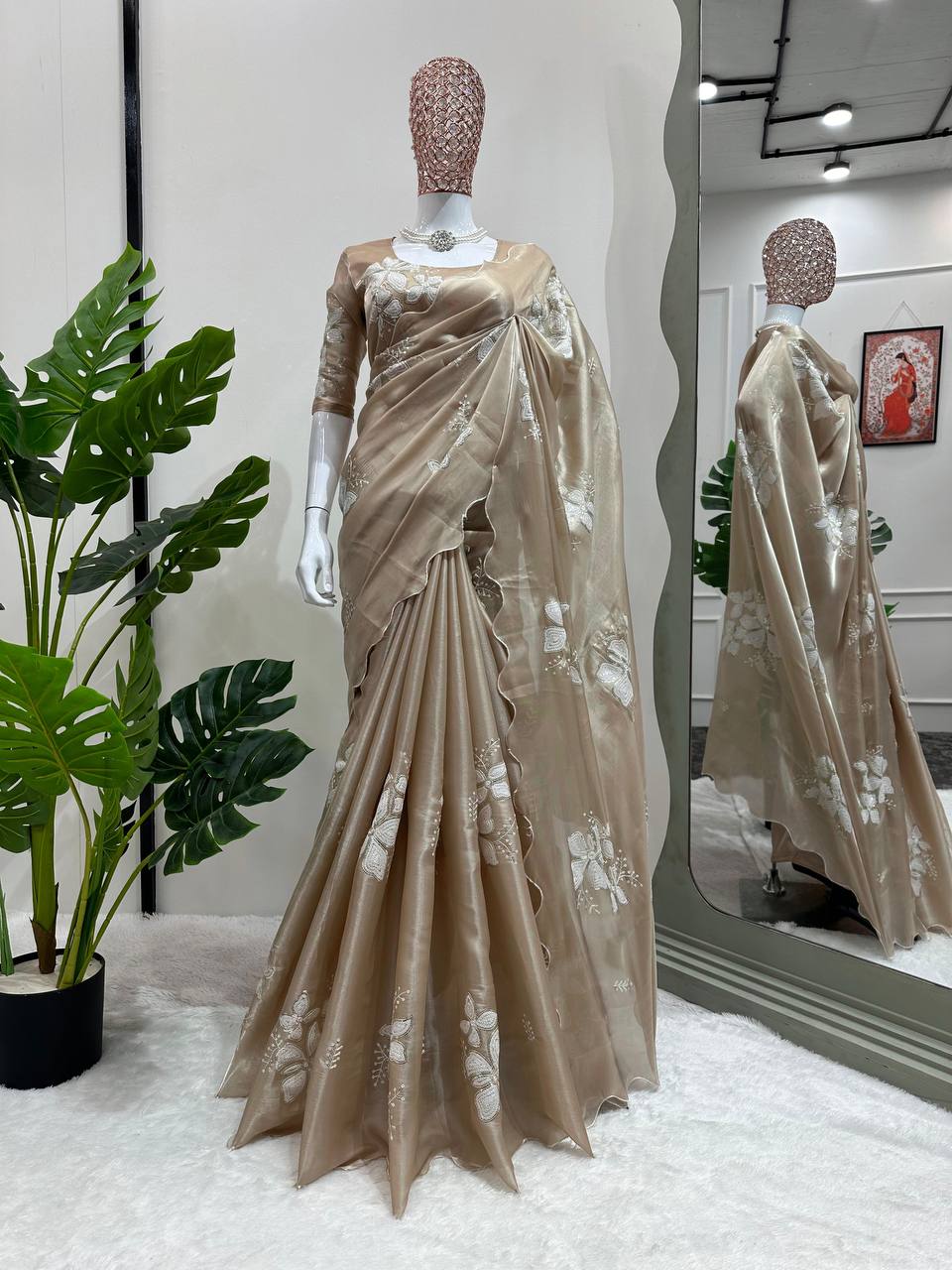 Latest Delivery Jimmy Chu Saree with Blouse