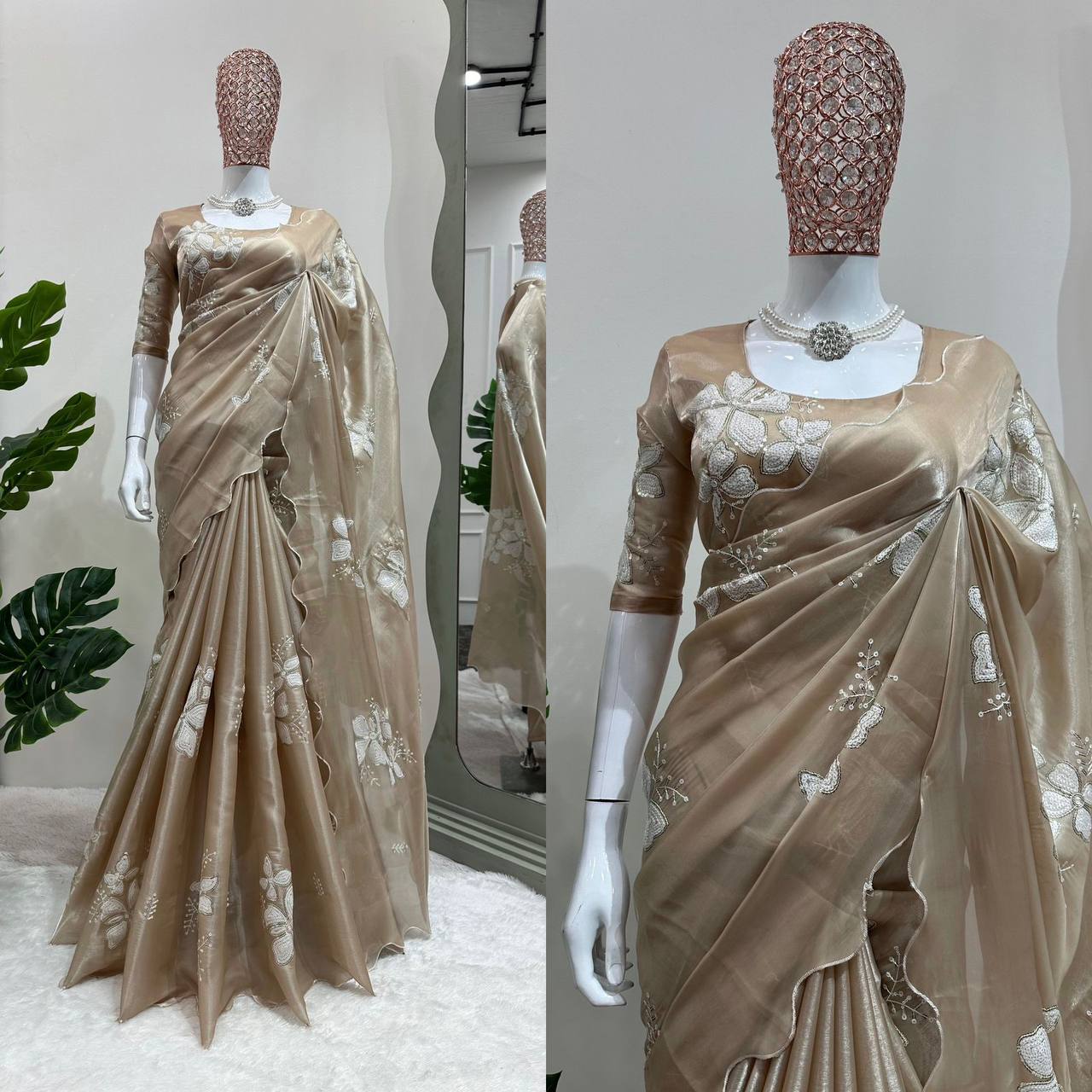 Latest Delivery Jimmy Chu Saree with Blouse