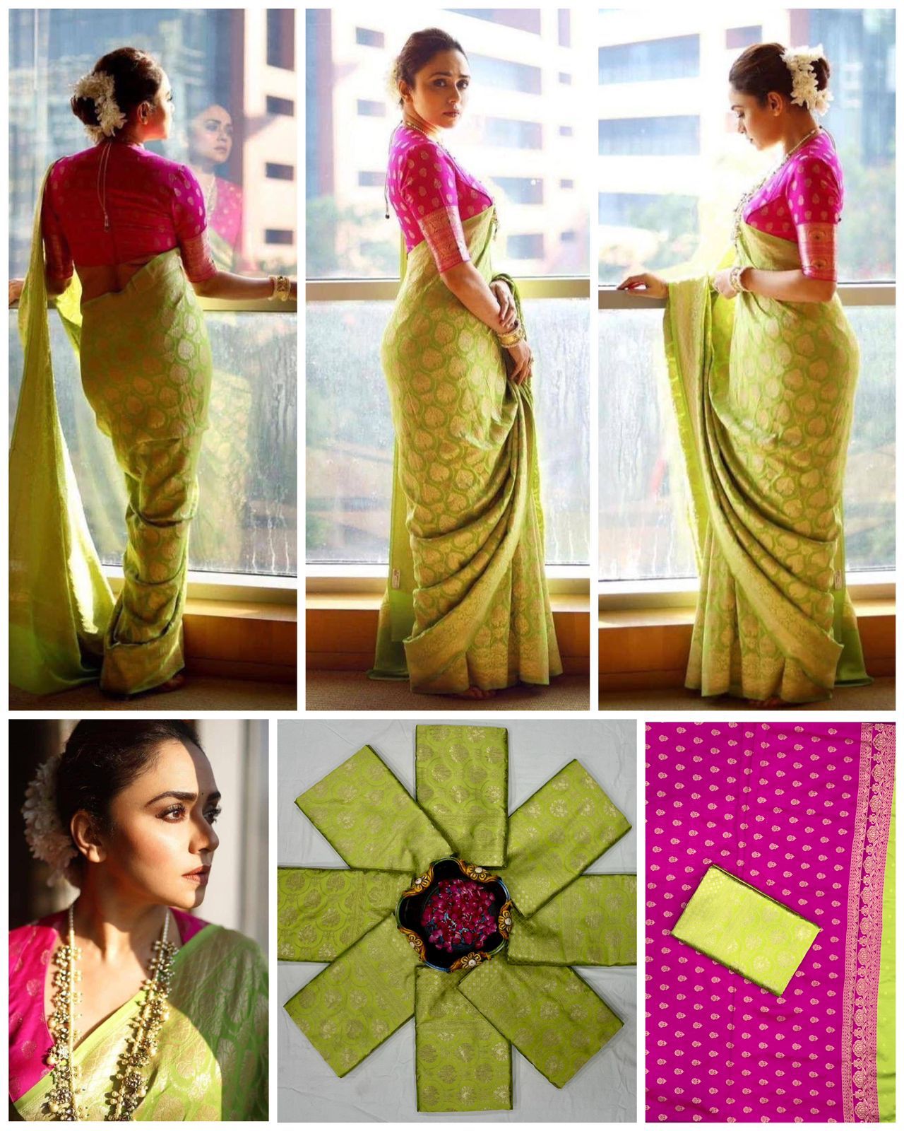 Women's Kanjivaram Soft Silk Saree For Wedding With Un-Stitched Blouse Piece (Paithani)