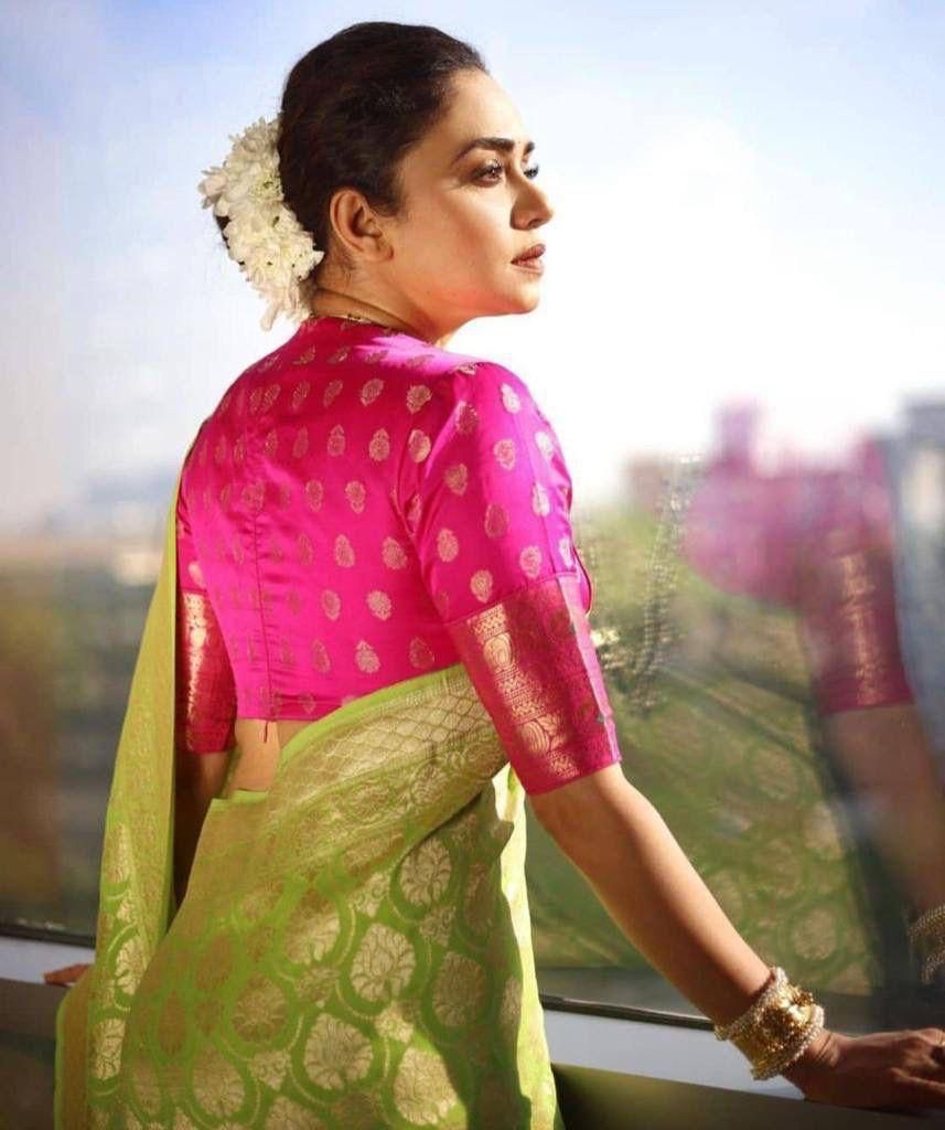 Women's Kanjivaram Soft Silk Saree For Wedding With Un-Stitched Blouse Piece (Paithani)