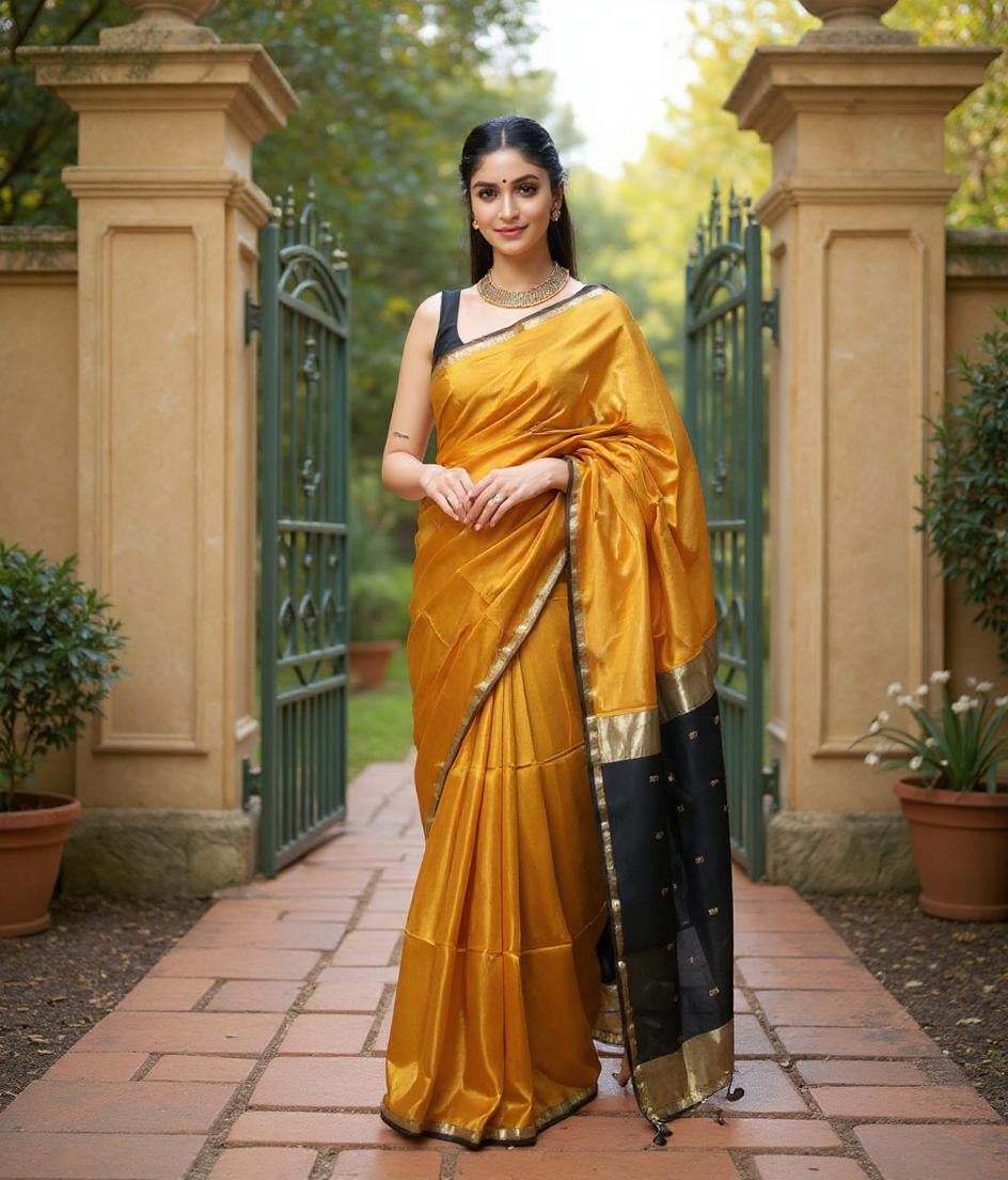Cotton lilan Woven Design Saree For Women