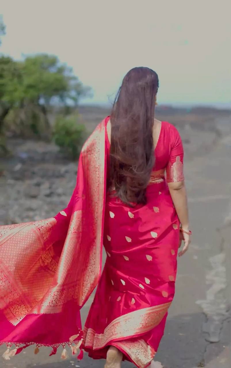 Reach Pallu Jacquard Saree For Women