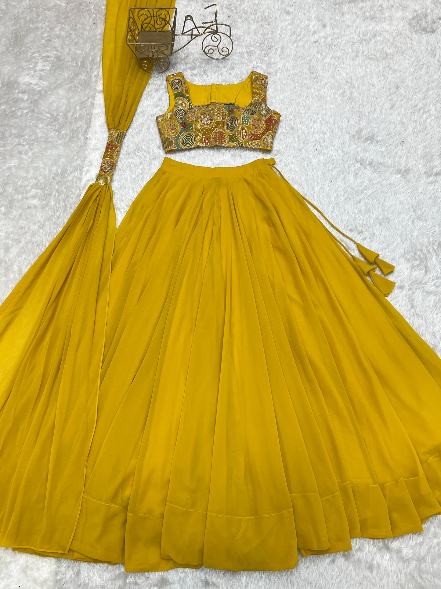 Ready To Wear Georgette Lehenga Choli with 8 Meter Flair