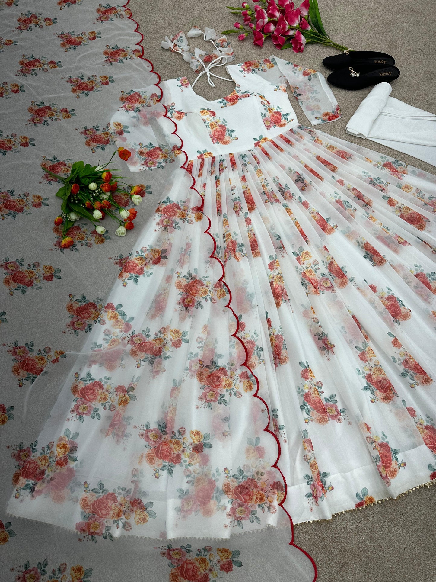 Latest Stitched Anarkali Gown For Women