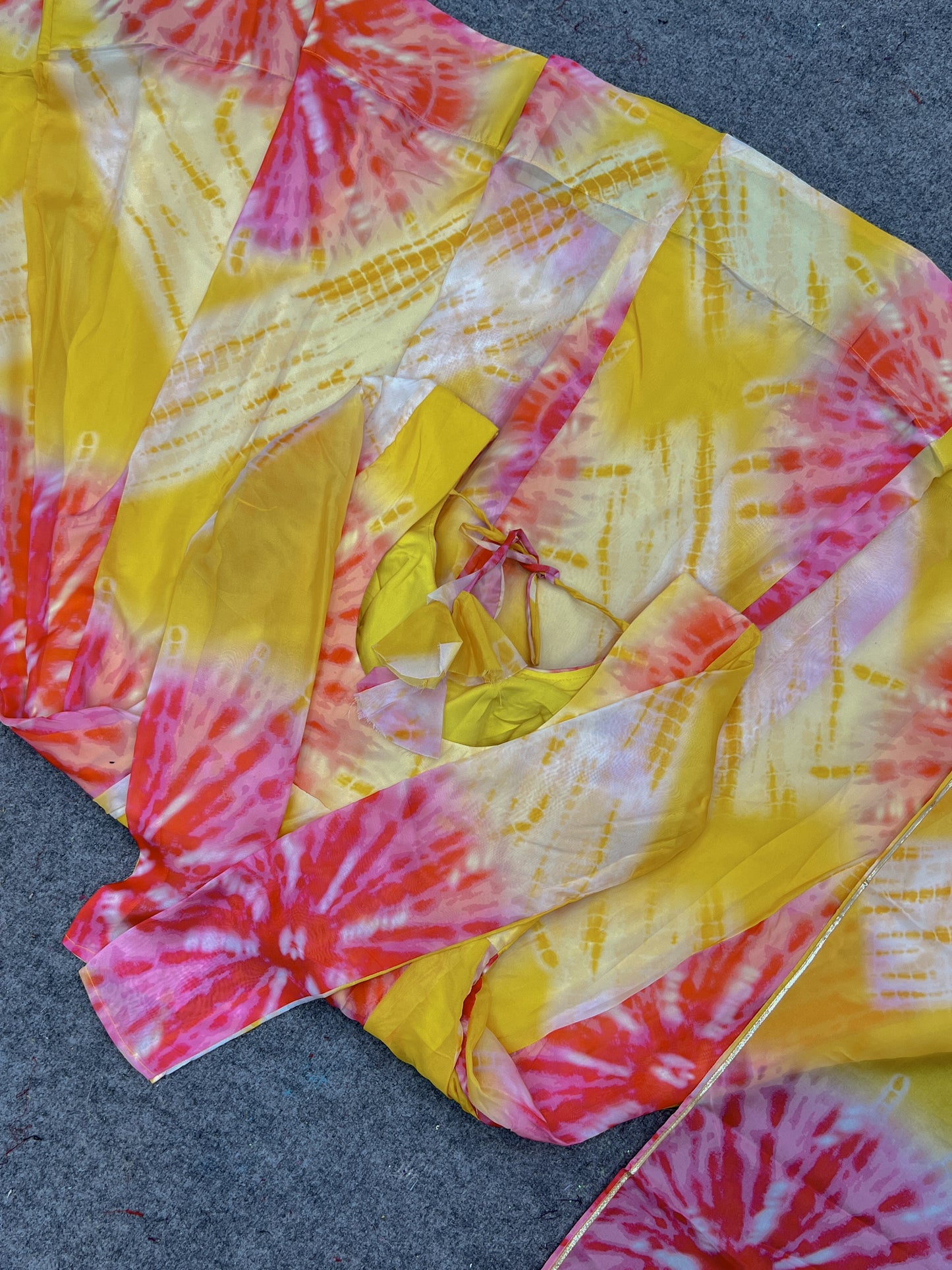 Soft Organja Silk Fabric Fully Flair Kali Pattern And Canvas Patta With Duppta Set