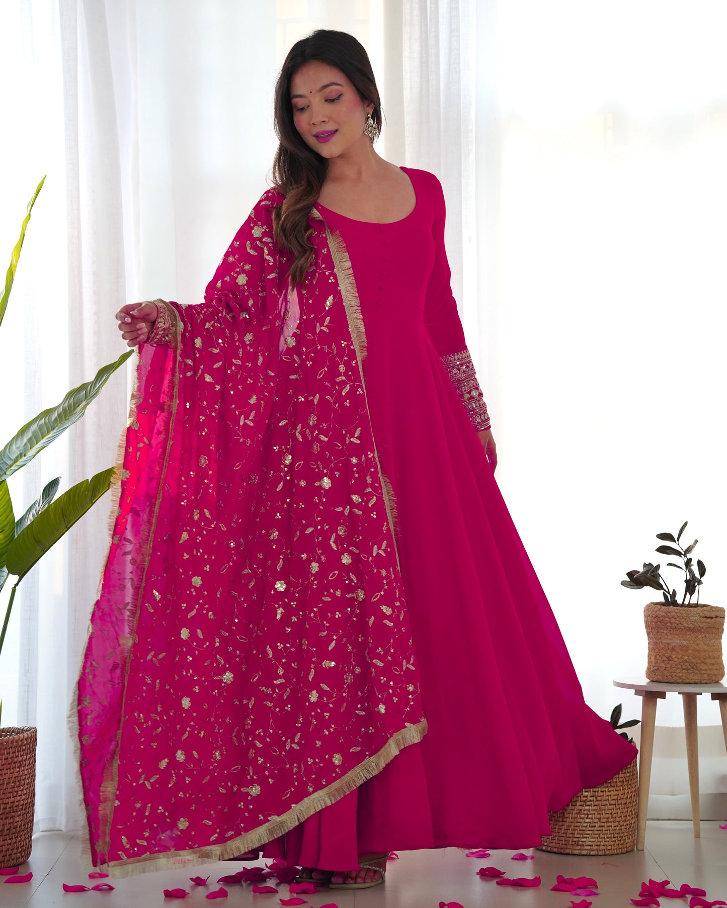 Party Wear Georgette Ready Made Anarkali Salwar Suit