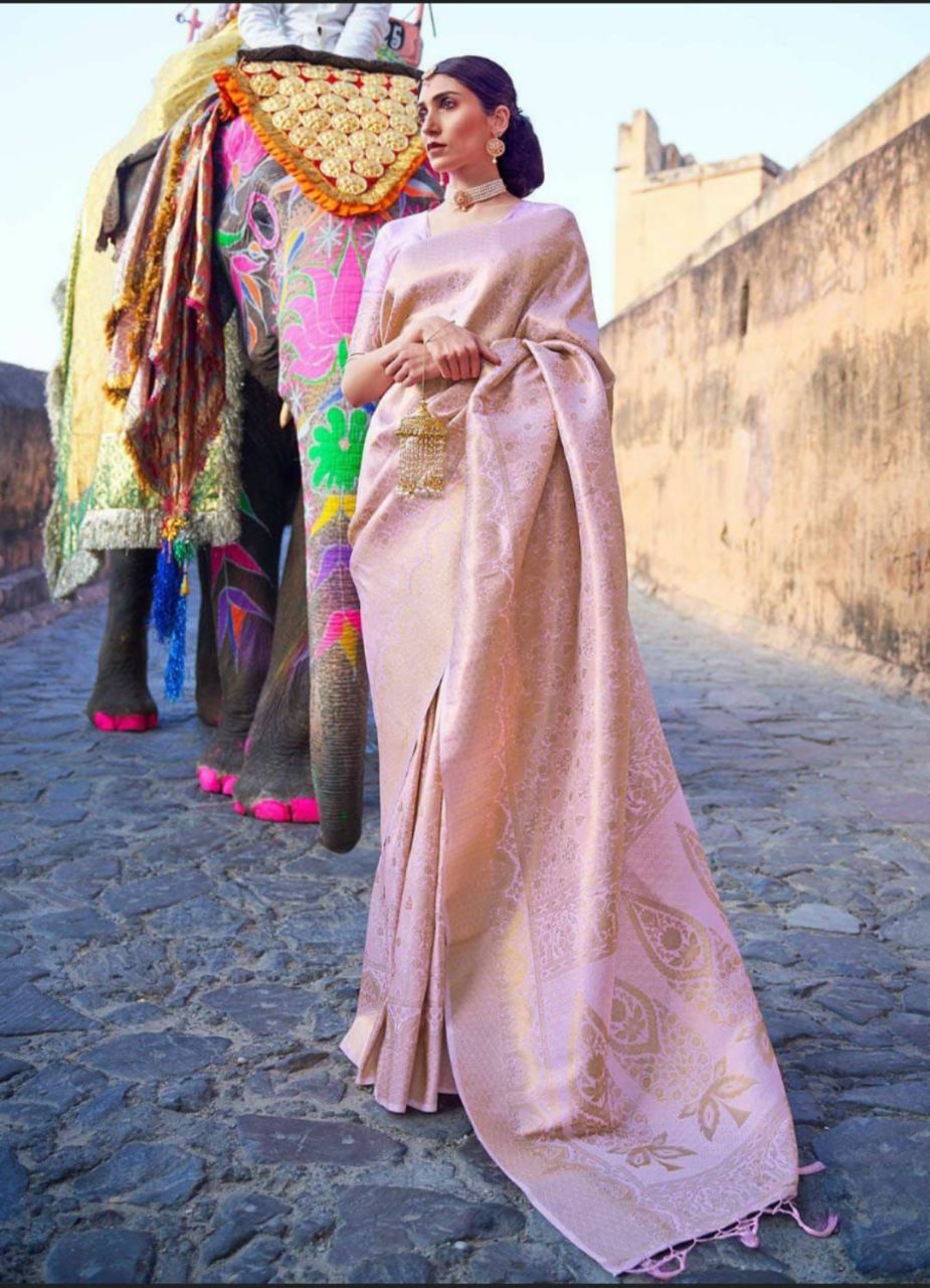 Party Wear Latest Pallu & Jacquard Work On All Over The Saree