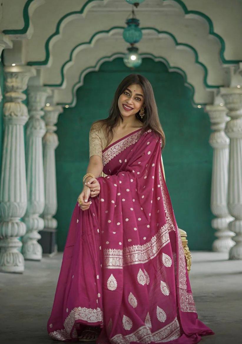 Linen Cotton Weaving Saree Blouse
