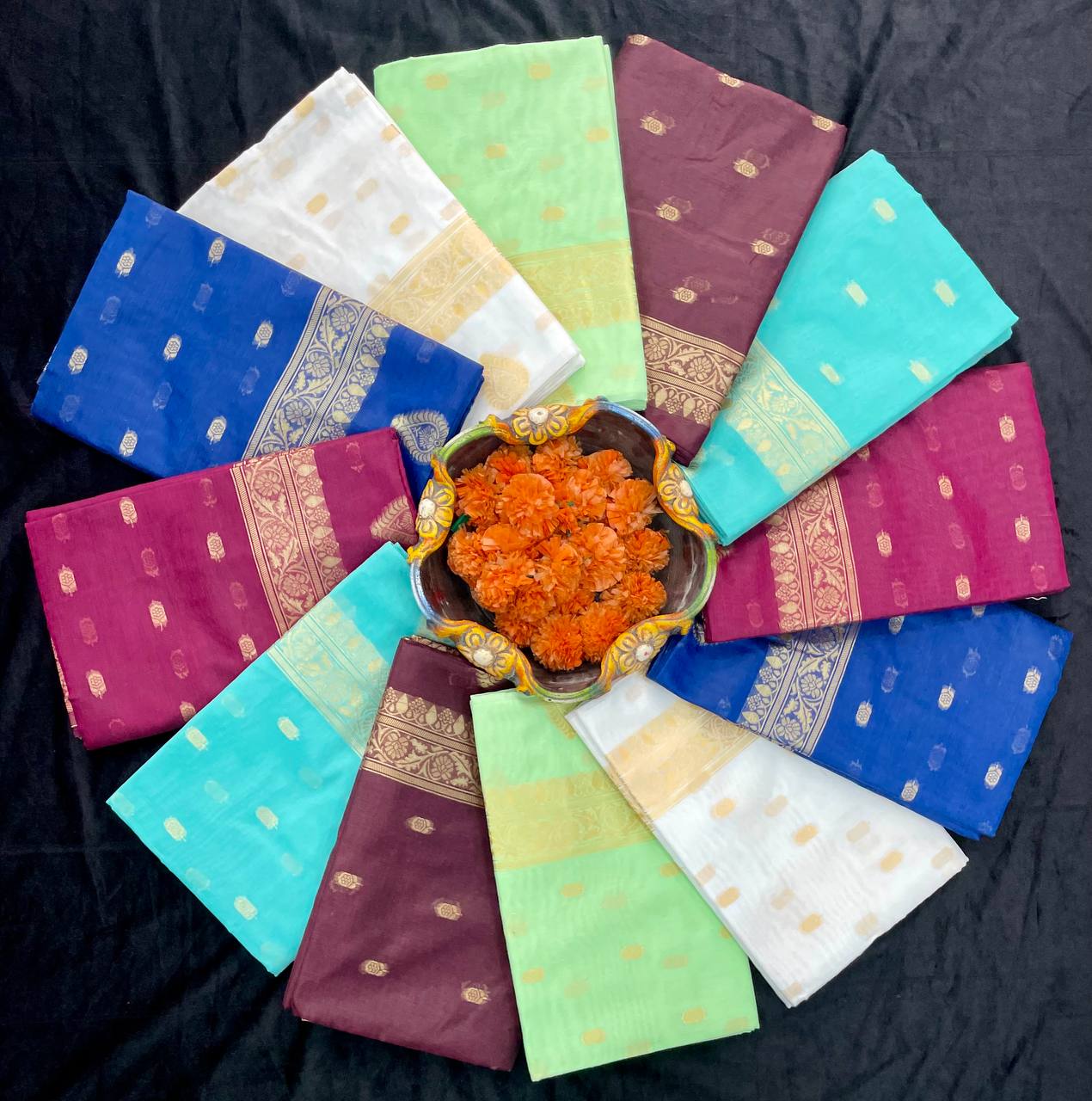 Linen Cotton Weaving Saree Blouse