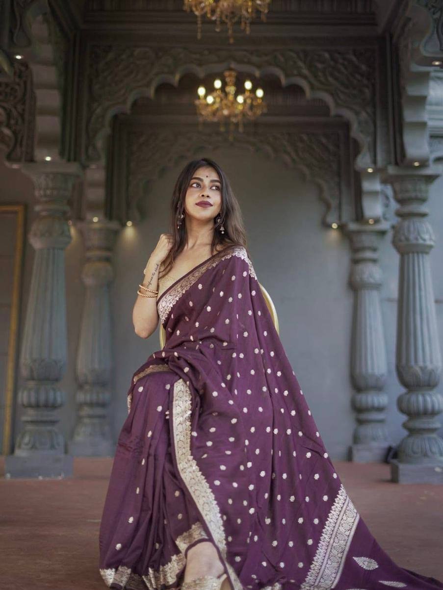 Linen Cotton Weaving Saree Blouse