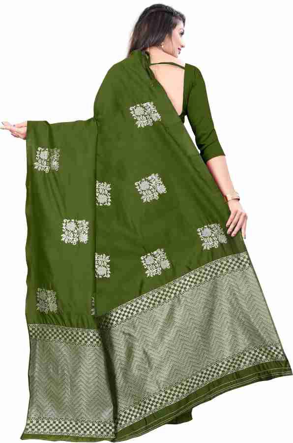 Green Color Silk Jacquard Saree