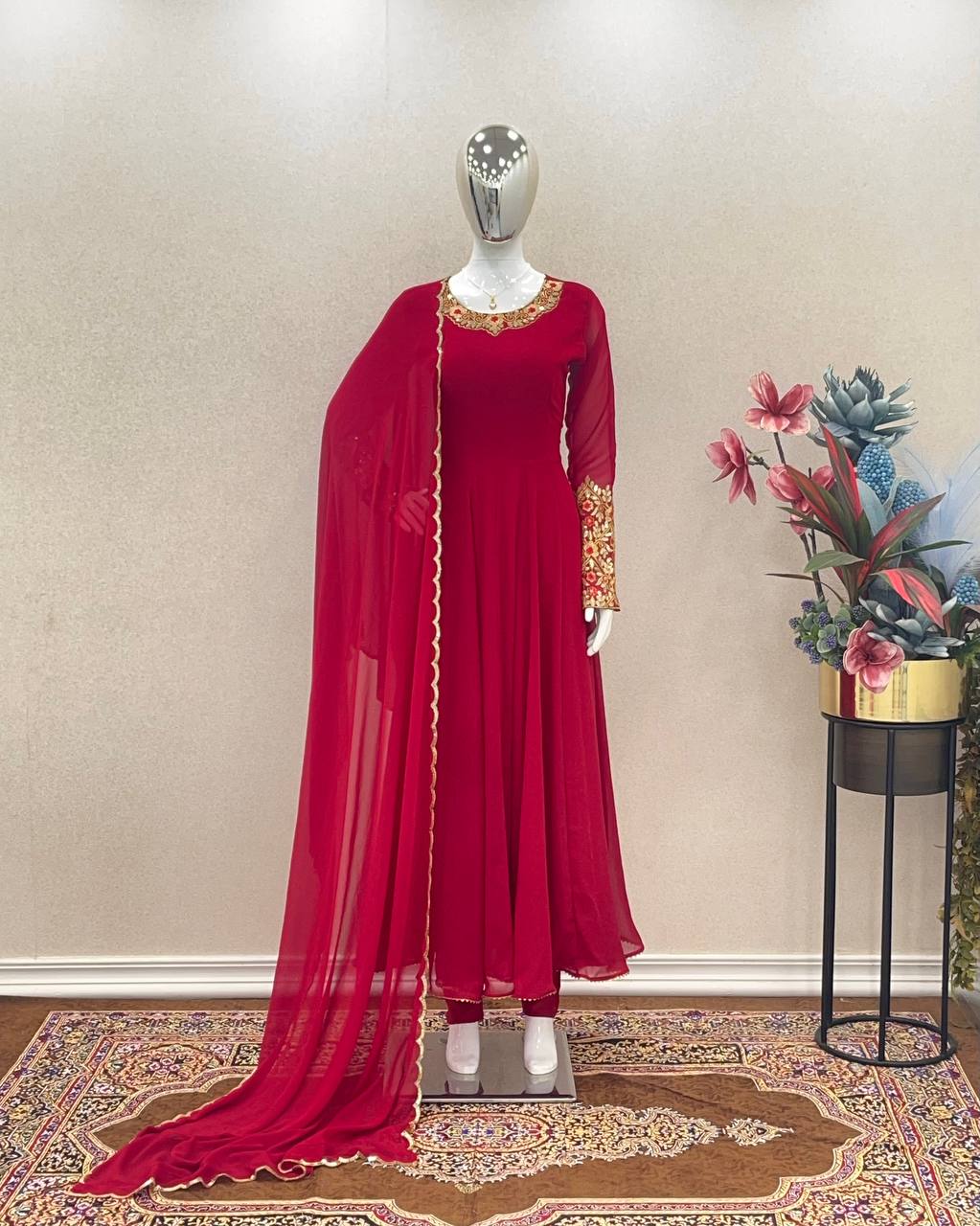 Rani Color Designer Georgette Stitched Gown
