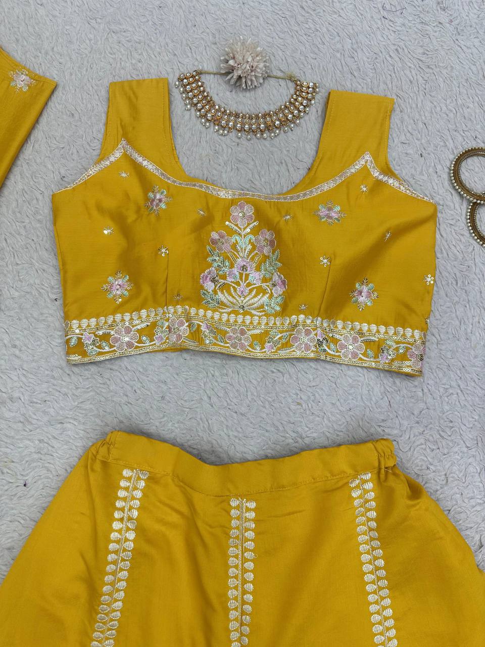 Wedding Wear Yellow Color Sequence Work Muslin Indo Western Suit