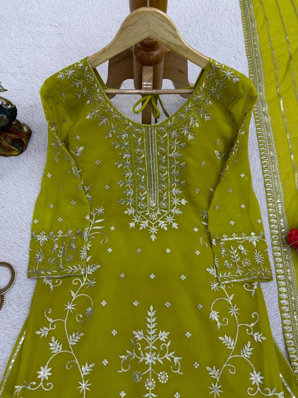 Latest Georgette Thread Sequence Work Ready Made Salwar Suit