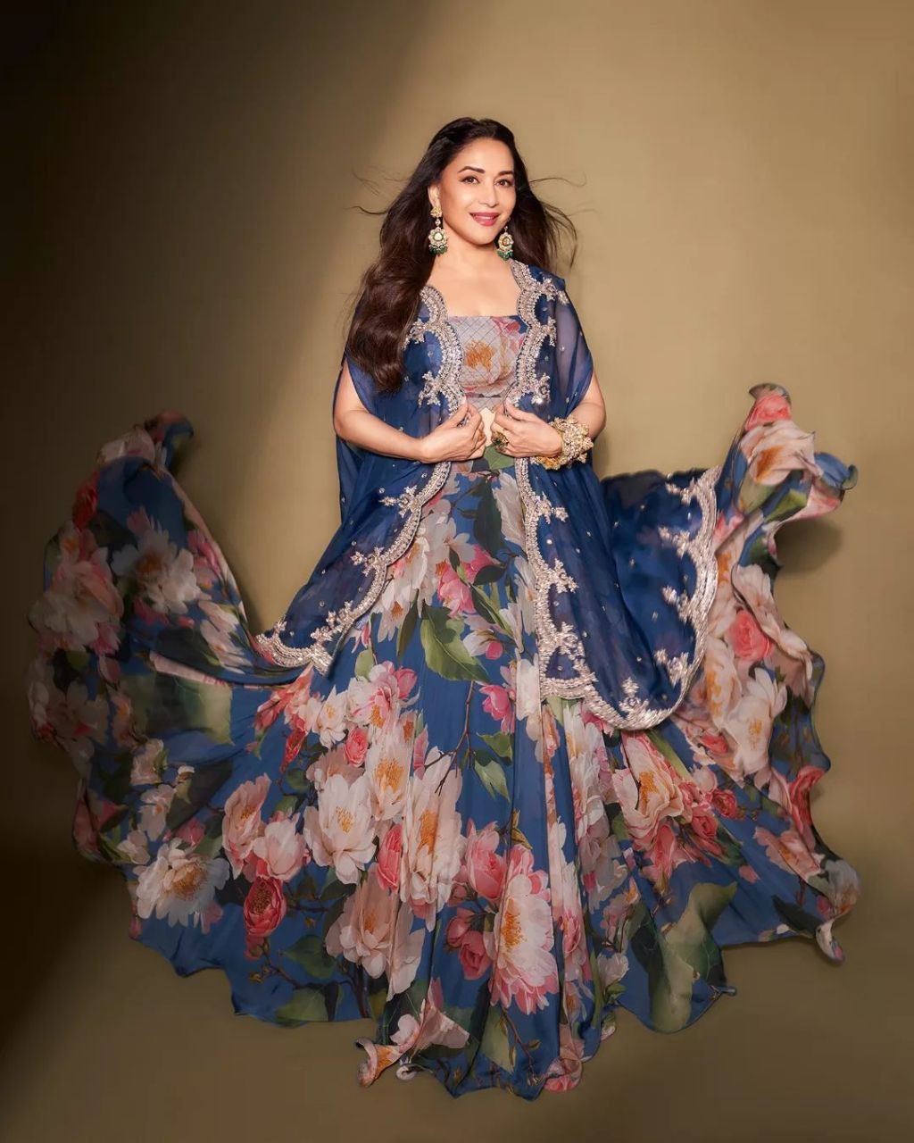 Blue Color Printed Designer Georgette Lehenga Choli For Women