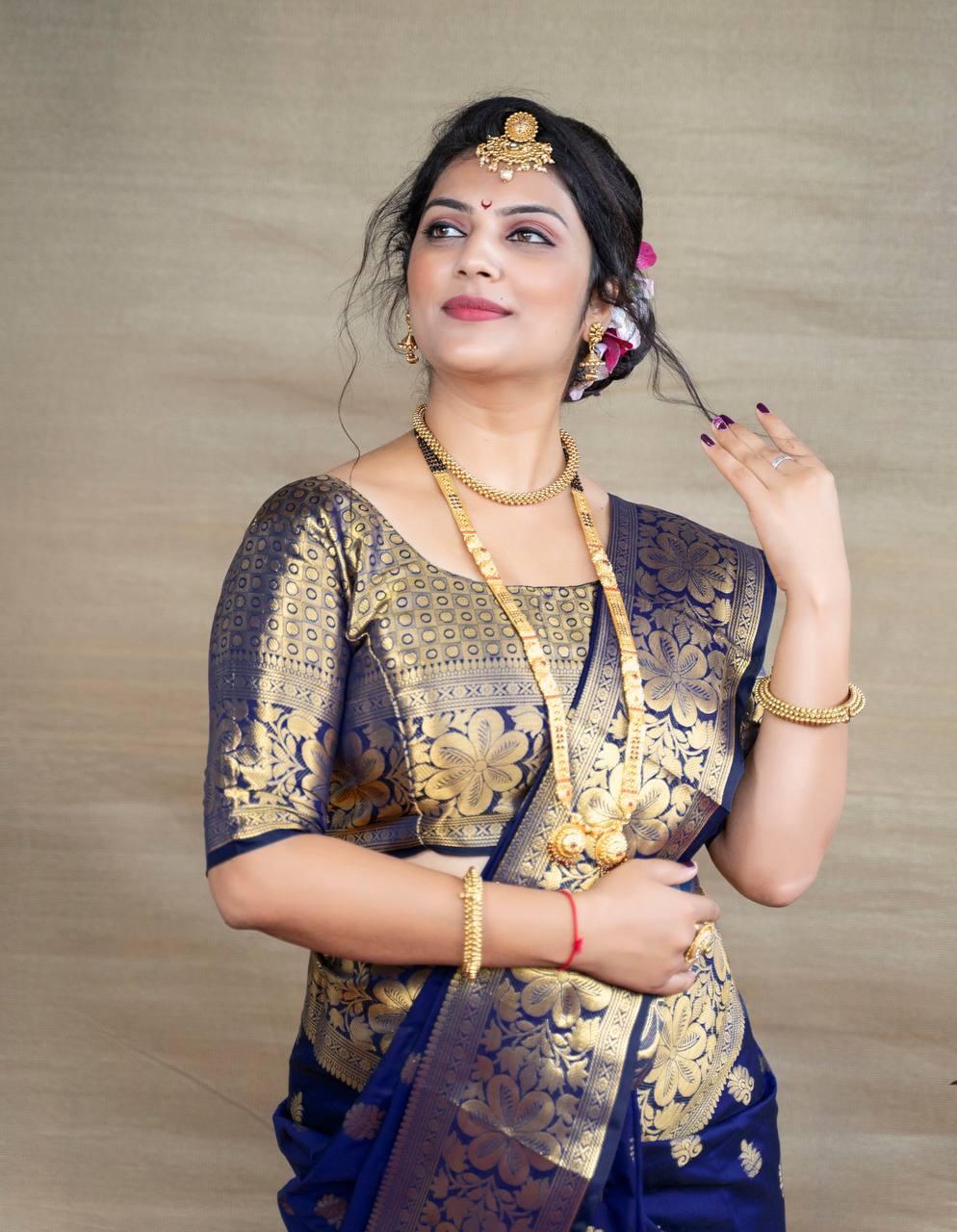 Banarasi Silk Jacquard Saree Blouse