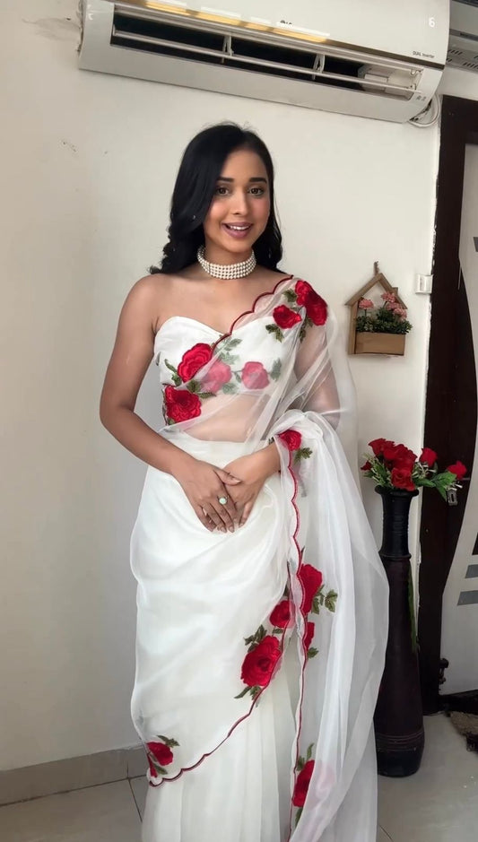 1 Minute Ready To Wear Saree with beautiful embroidery work