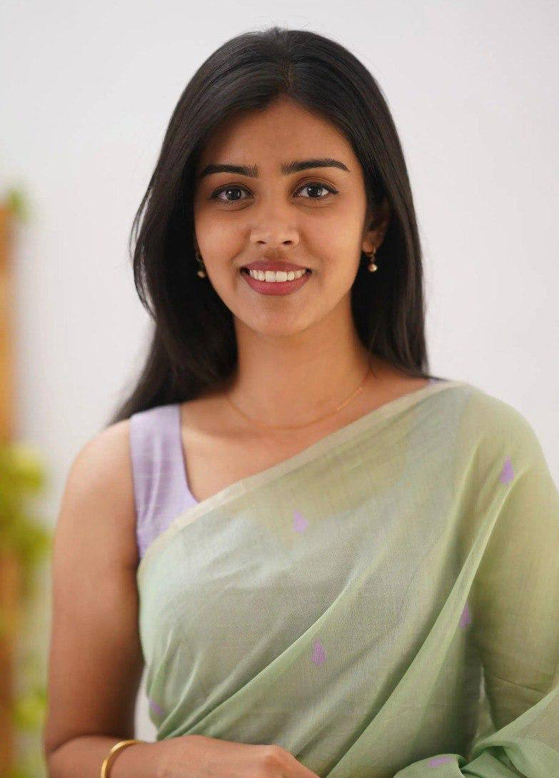 Linen Cotton Weaving Saree Blouse