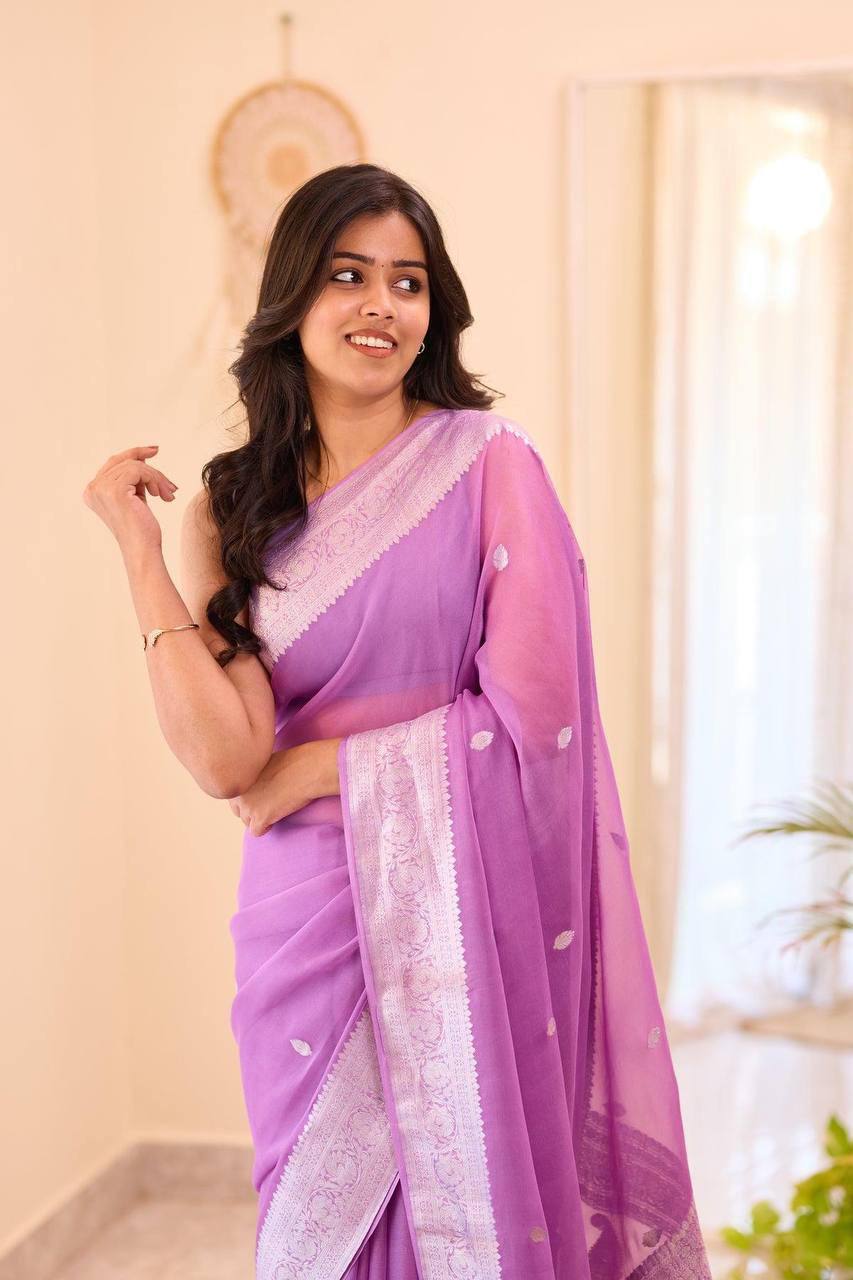 Purple Color Lilan Saree
