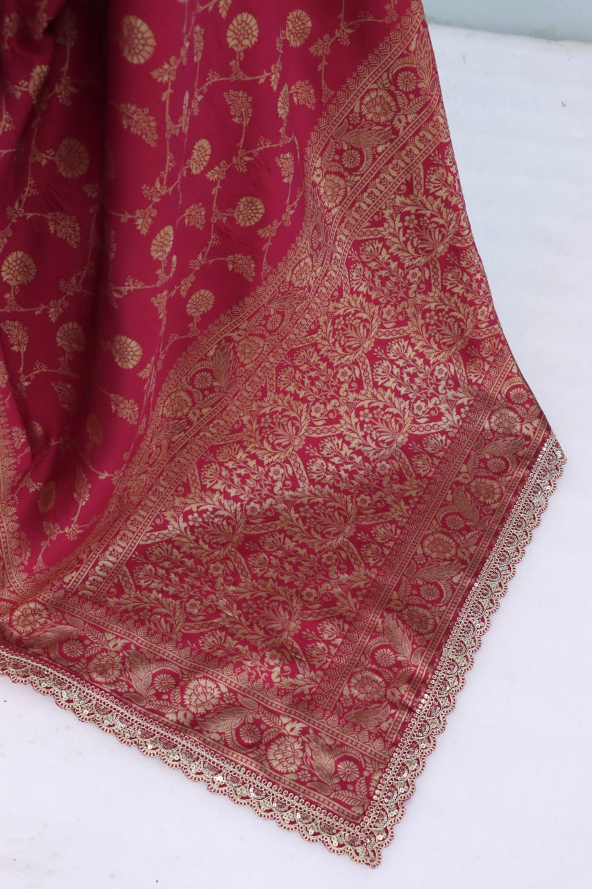 Banarasi Silk Saree Blouse For Wedding Wear
