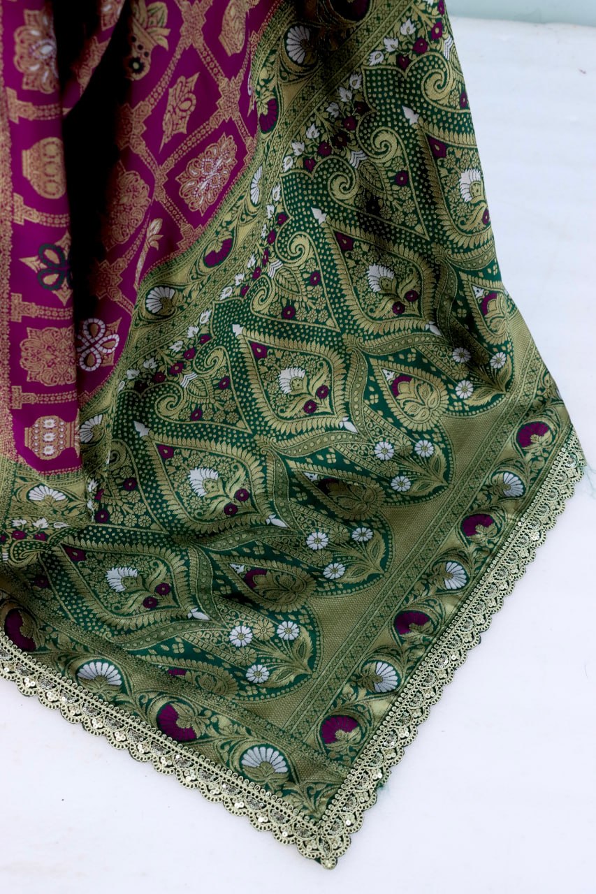 Latest Banarasi Silk Saree Blouse