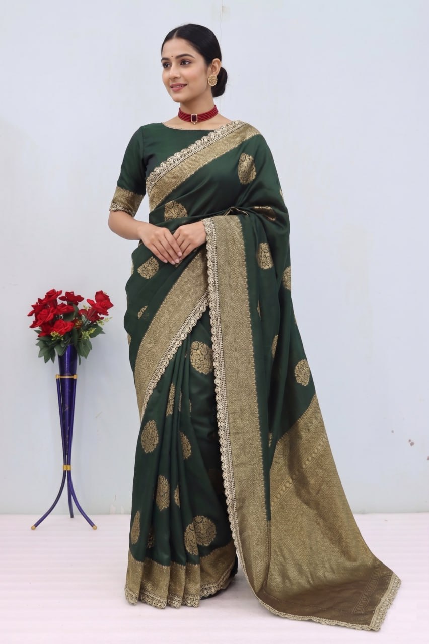 Wedding Wear Banarasi Silk Saree Blouse