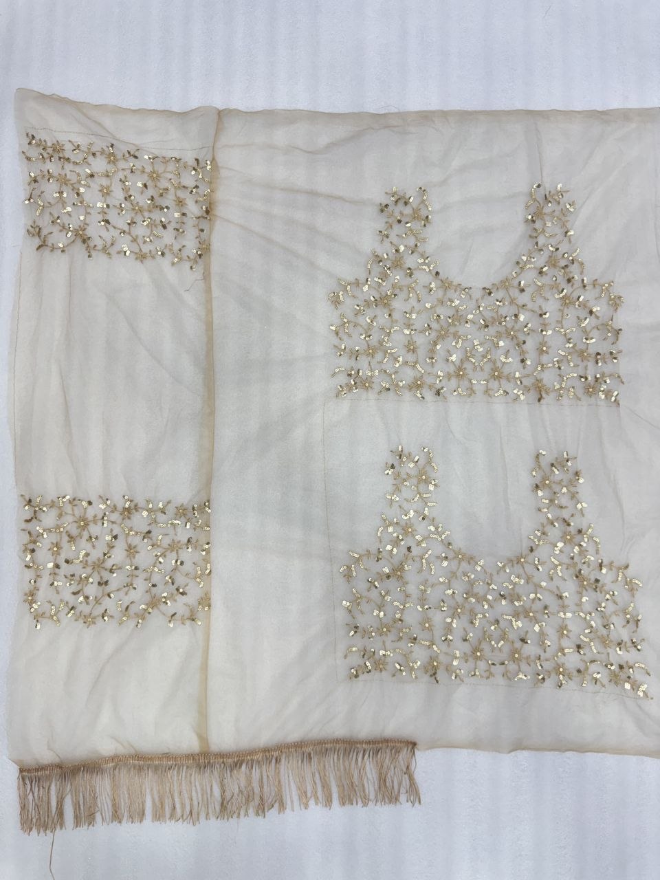 Butterfly Net Sequins Embroidered Saree with Blouse