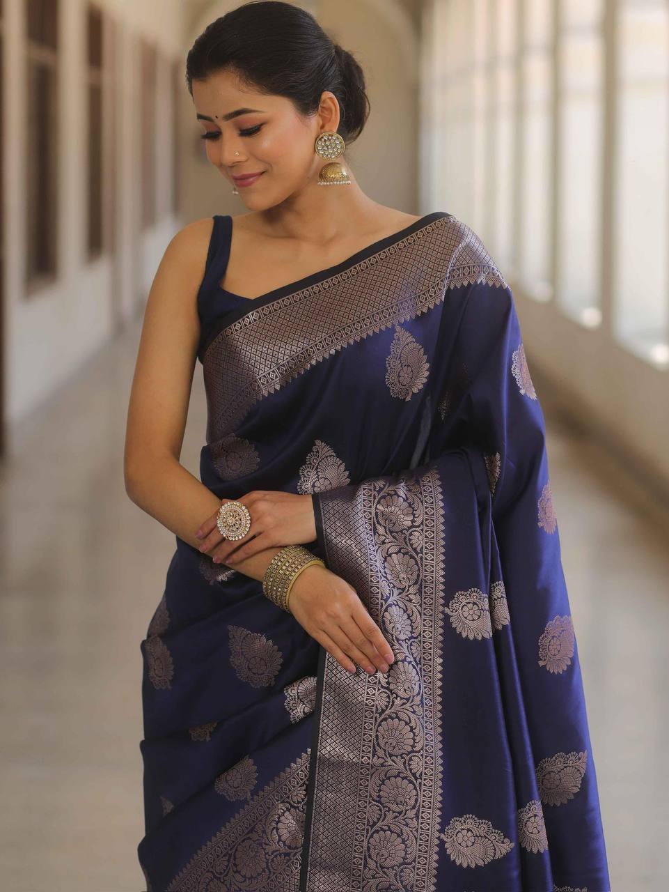 Exquisite Soft Lichi Silk Saree