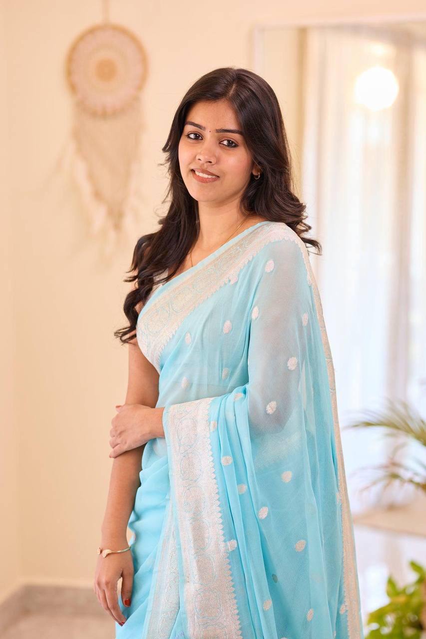 Lilan Slab Saree with Jacquard Weaving