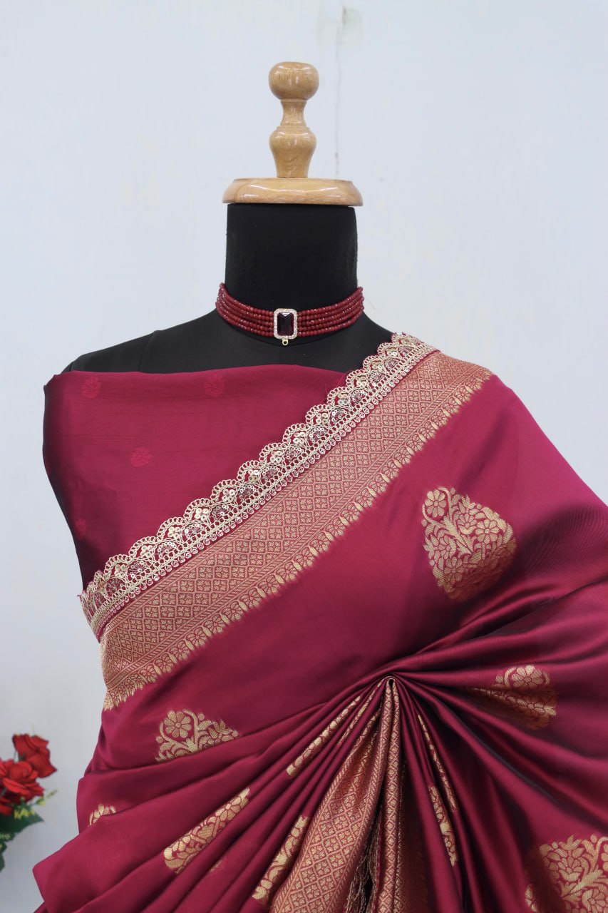 Wedding Wear Banarasi Silk Saree Blouse