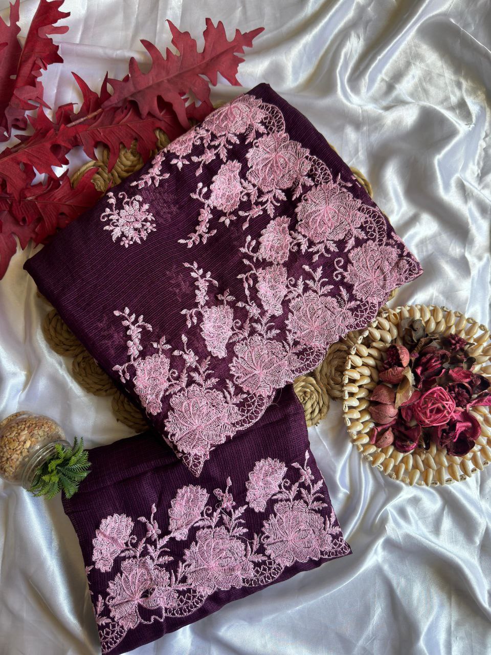 Doriya Kota Silk Saree With Blouse