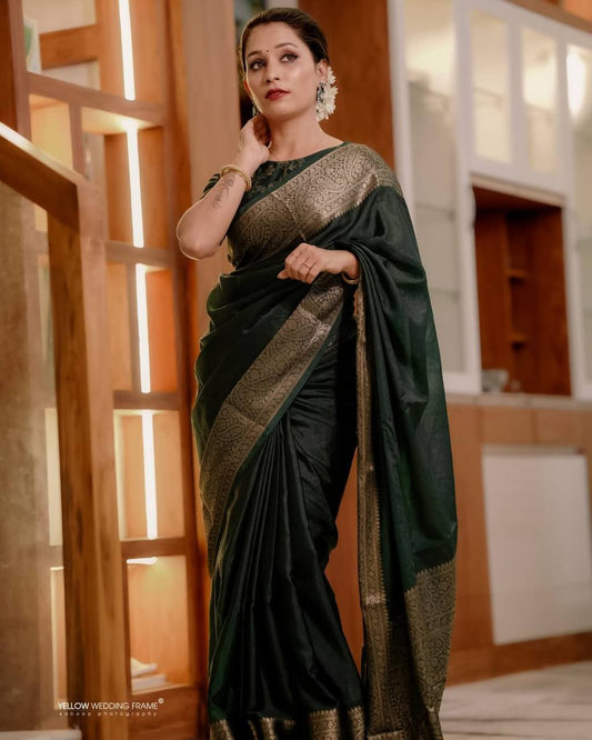 Soft Lichi Silk Saree with Rich Jacquard Work