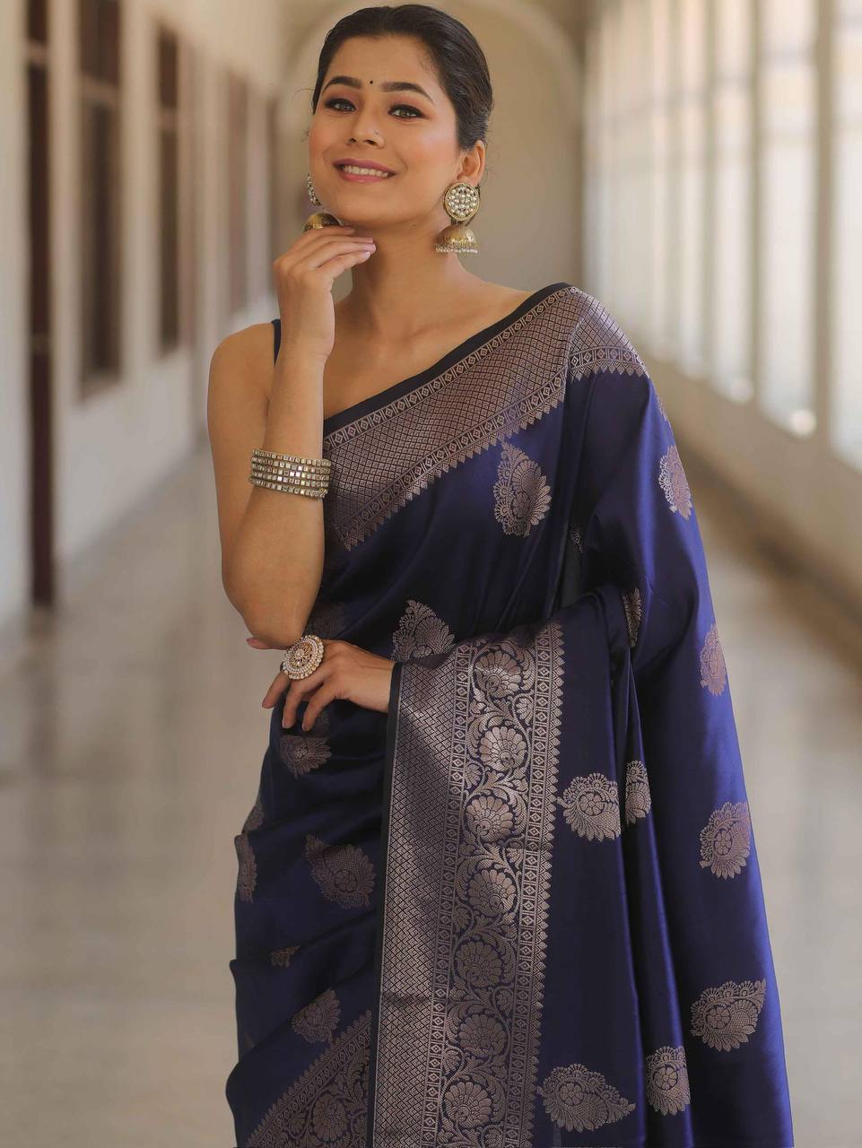Exquisite Soft Lichi Silk Saree
