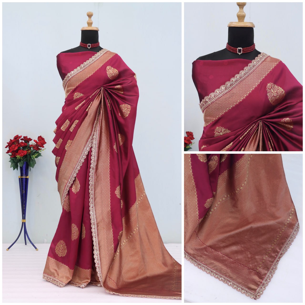 Wedding Wear Banarasi Silk Saree Blouse