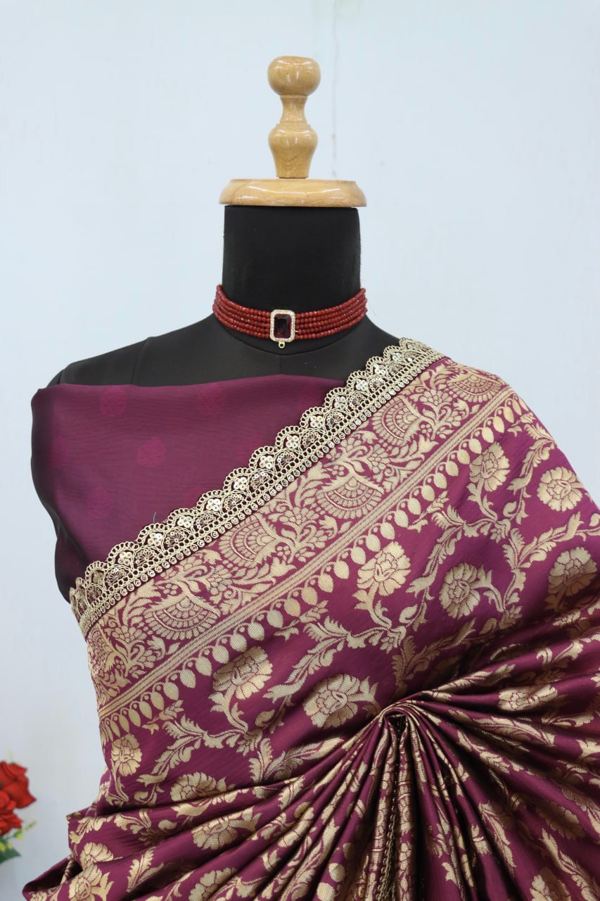 Latest Banarasi Silk Saree Blouse