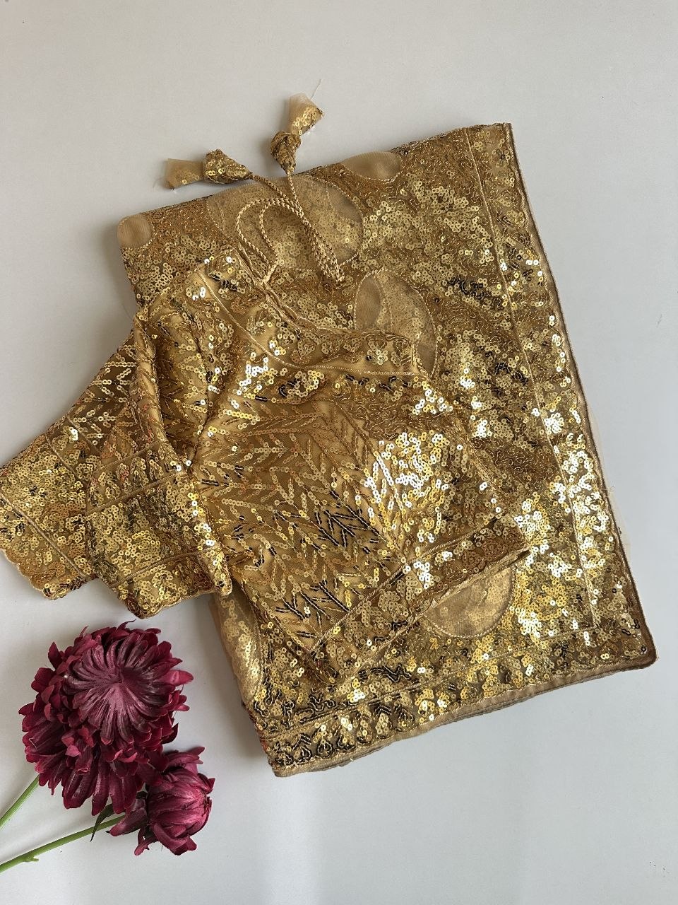 Heavy Butterfly Net Saree with 5MM Multi Sequins Embroidery Work