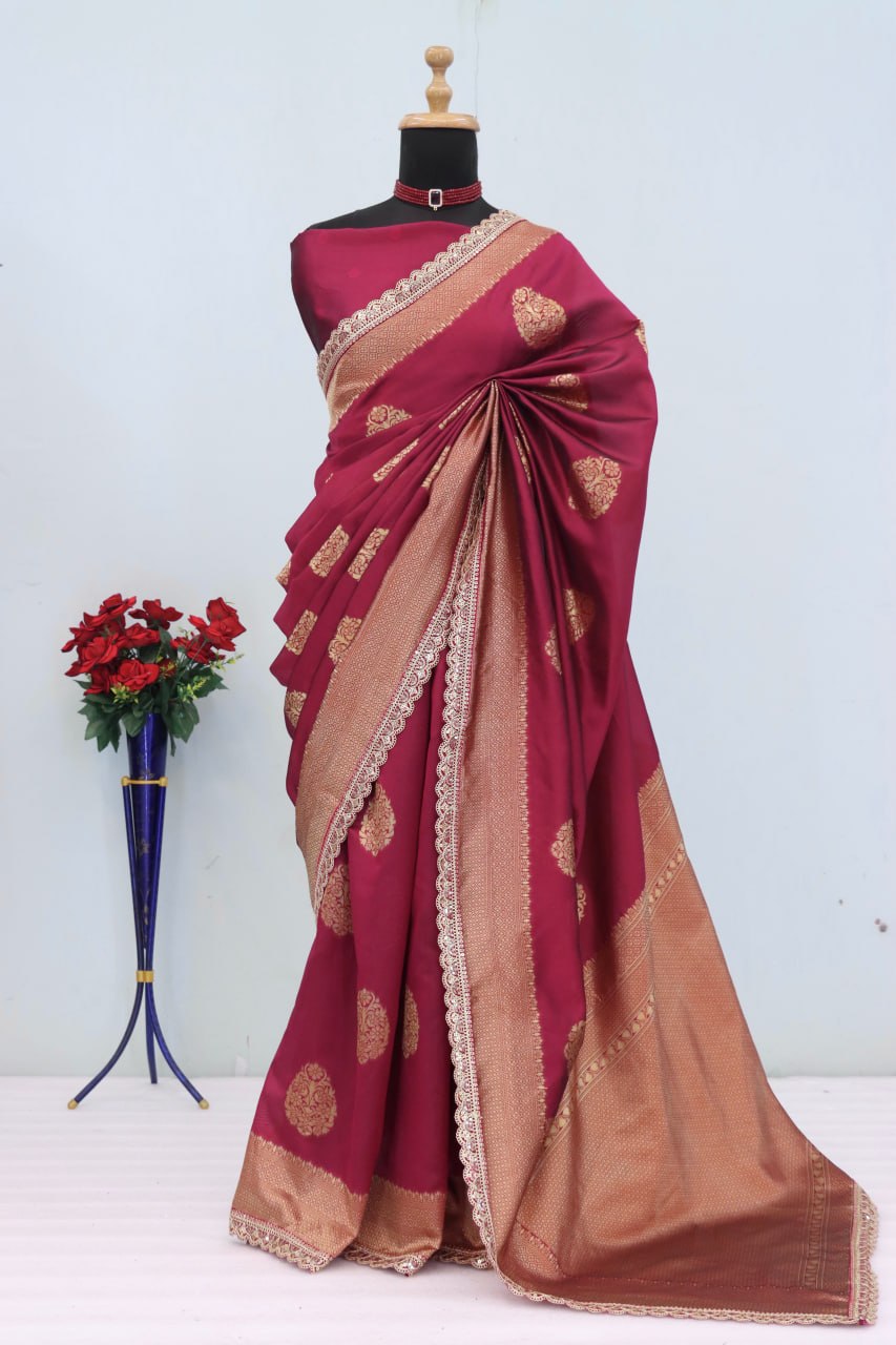 Wedding Wear Banarasi Silk Saree Blouse