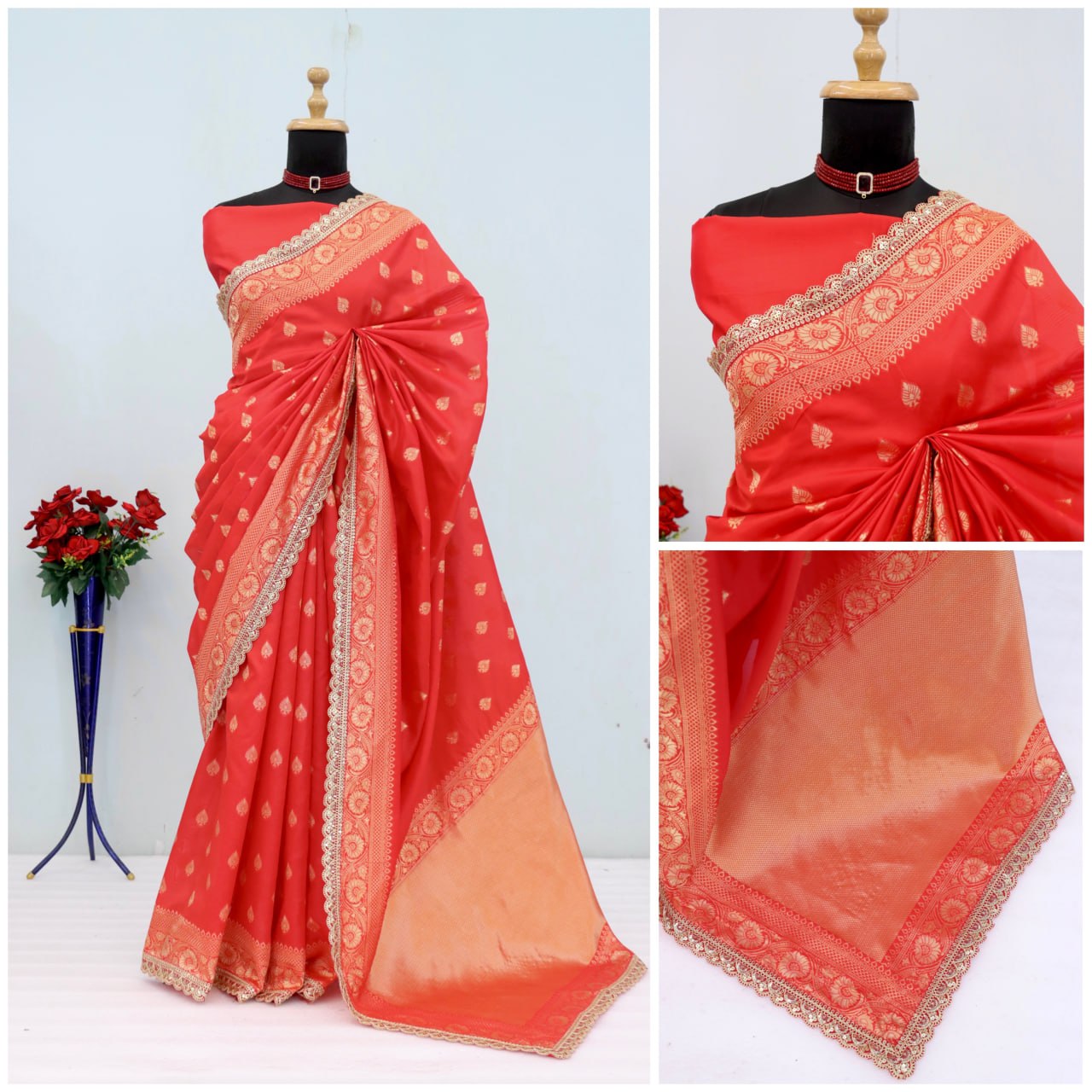 Designer Banarasi Silk Saree Blouse